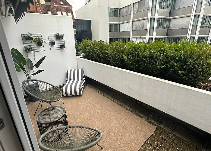 Jobostays - Urban Studio Loft Oldenburg Innenstadt - Designerbad Und Balkon - 5 Min Zu Fuss Innenstadt Und Bahnhof - Aufzug - Highspeed Wlan - Vollkueche Mit Kaffeemaschine Und Spuelmaschine - Kontaktfreier Check-In